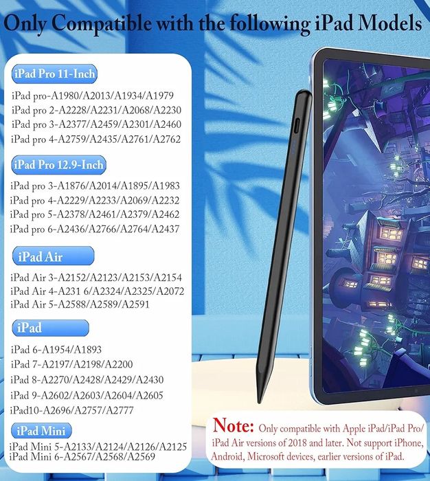 Active Stylus Pen для iPad (2018-2024), iPad Pencil 9-го покоління