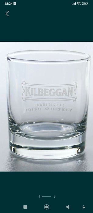 Kilbeggan szklanki do whisky lowball tumbler grube szkło