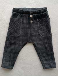 Spodnie w kratkę Zara Baby rozmiar 9-12mies/80cm
