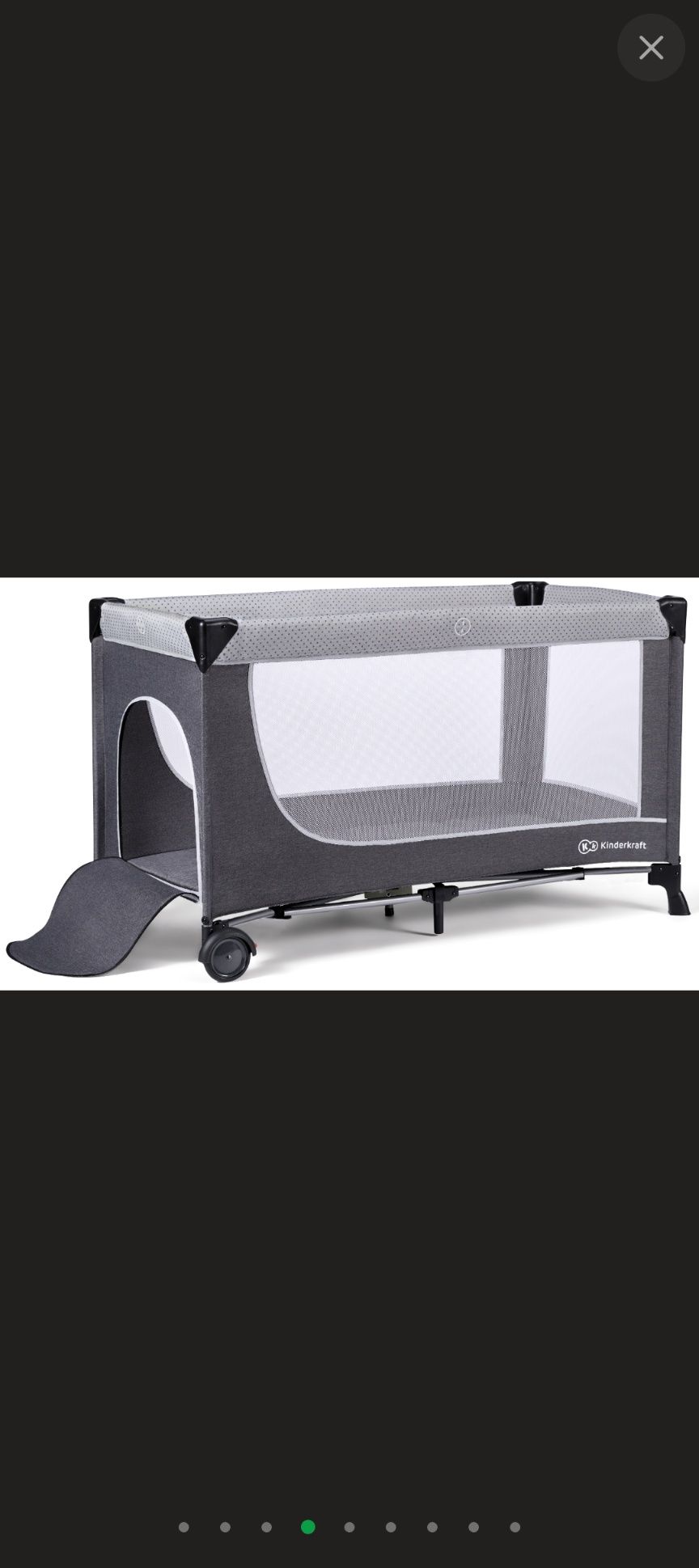 Дитяче ліжечко Кровать-манеж Kinderkraft Leody Grey