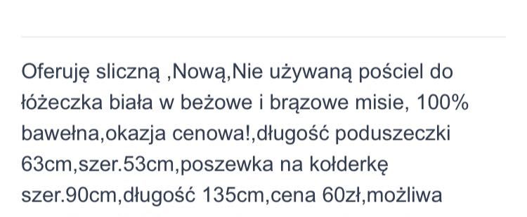 Pościel nowa baby Dreams bawelna 100procent Sklep 179zl