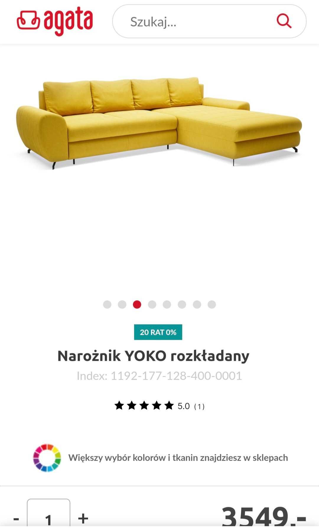 Narożnik z funkcją spania