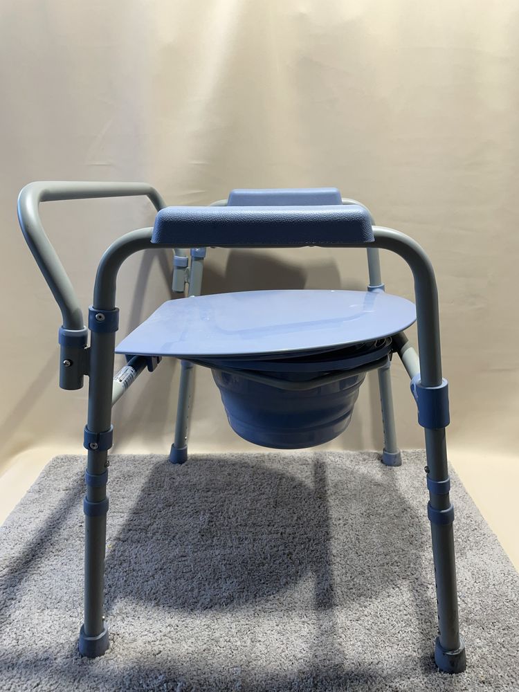 Krzesło toaletowe sanitarne WC składane Toaleta dla niepełnosprawnych