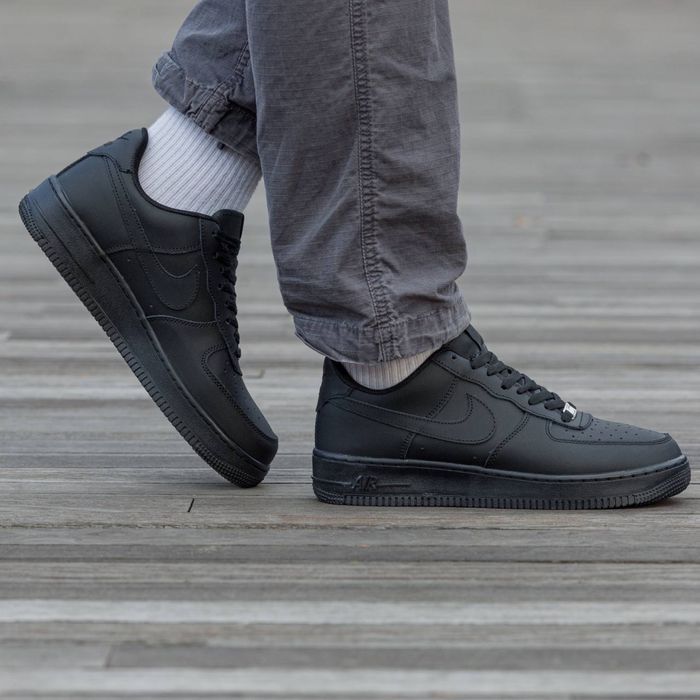 РОЗПООДАЖ‼️Кросівки Nike Air Force 1 Low Black Premium (Чорні),форси,е