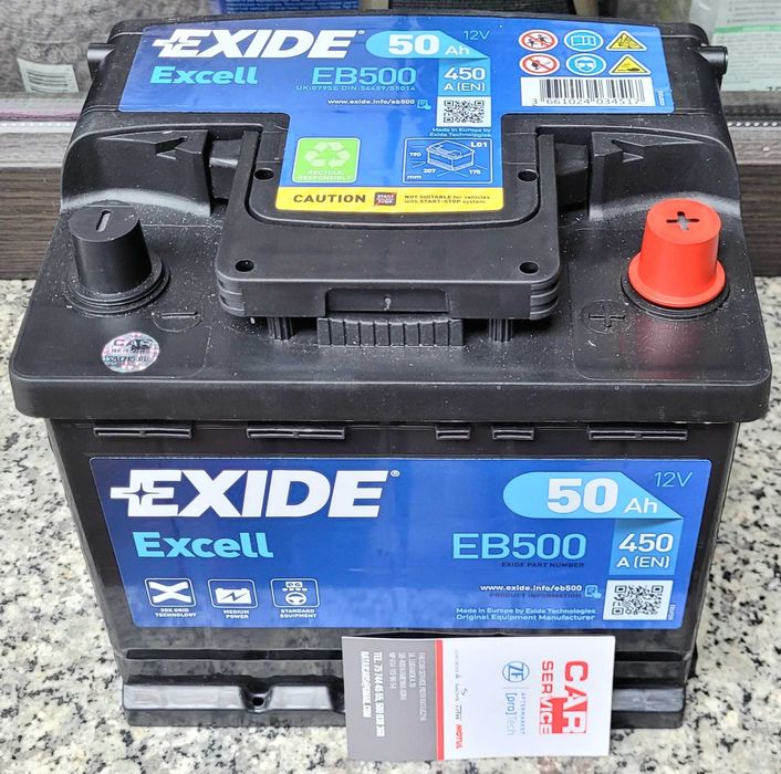 Nowy akumulator 50Ah 450A Exide excell Car Service Kamienna Góra Sklep