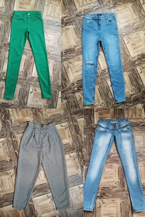 Джинсы женские с высокой посадкой H&M, PAPAYA.