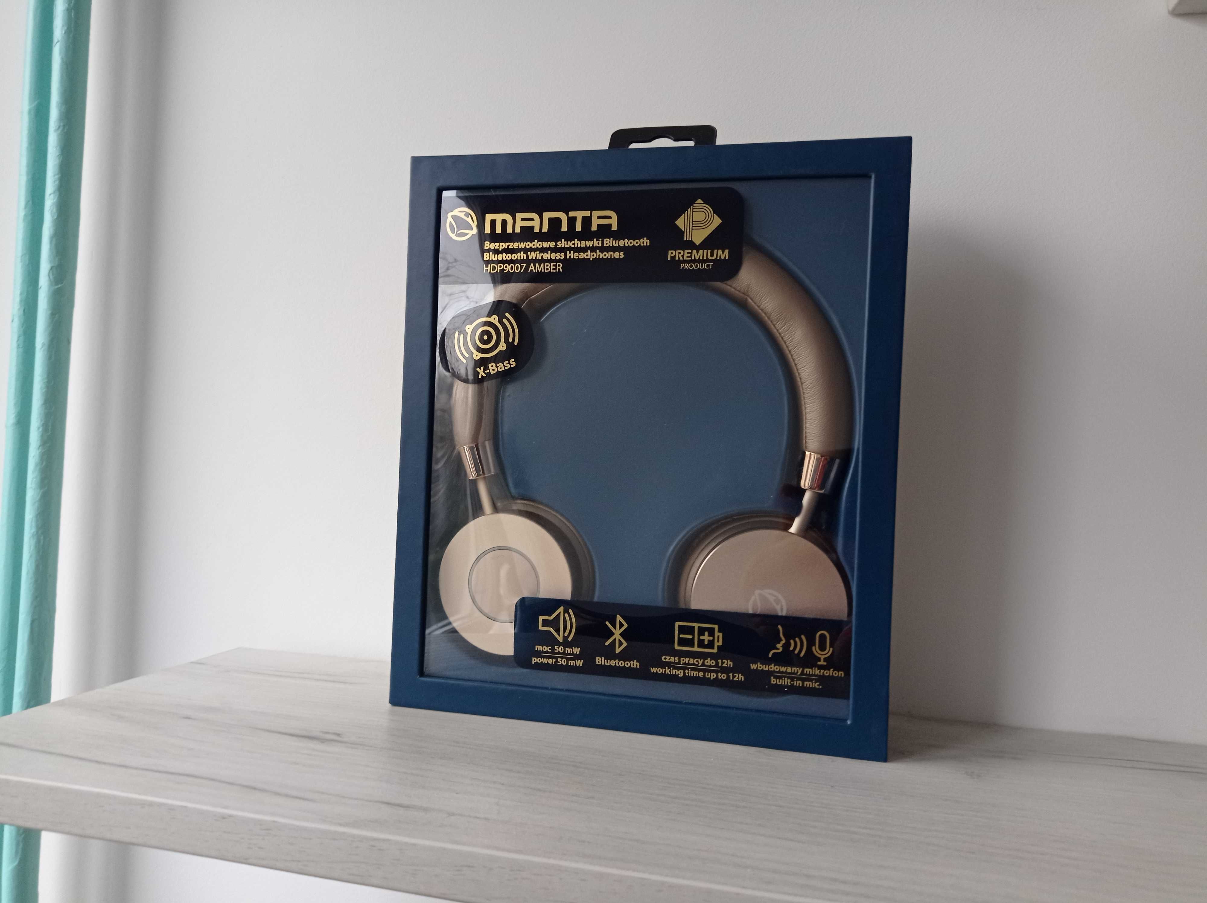 Słuchawki bezprzewodowe
Manta HDP9007 AMBER Złoty