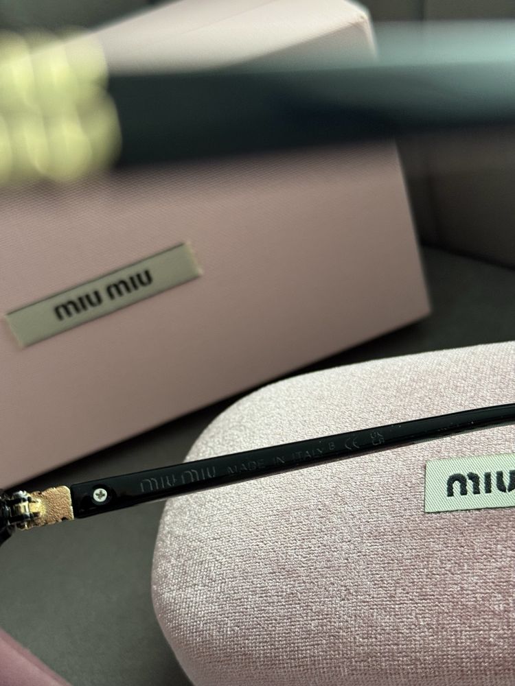Окуляри очки miu miu миу сонцезахисні солнцезащитные черные чорні
