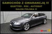 Audi RS6 RS 6 + QUATTRO + Automat + Salon POLSKA + Navi + Skóra + FULL OPCJA !!