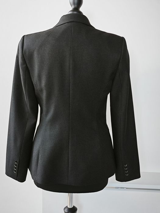 F&F czarna marynarka w delikatną kratkę - rozmiar M