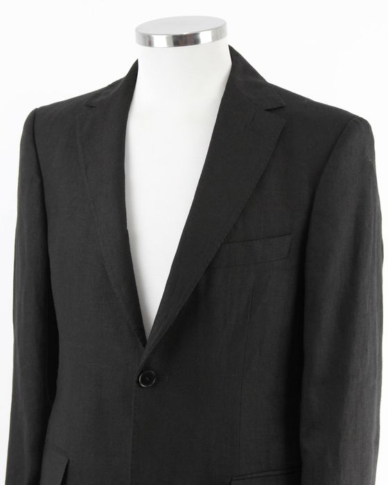 HUGO BOSS чоловічий чорний піджак з льону, лляний. Оригінал. (М)