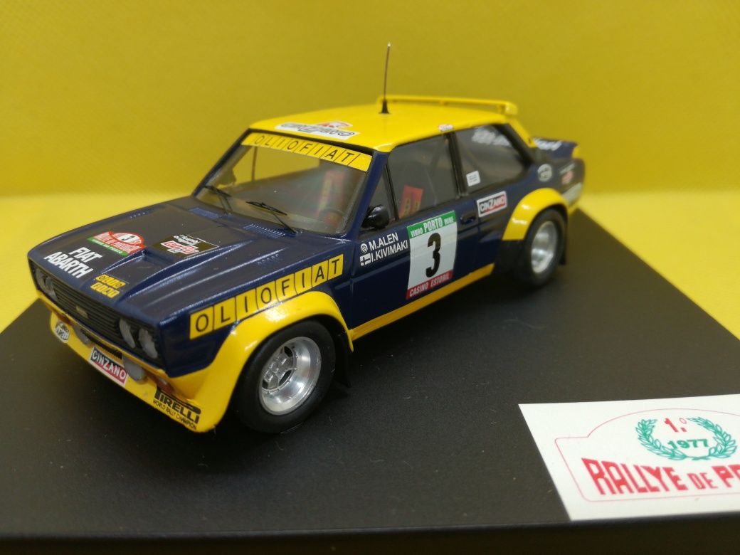 N37 Miniatura 1/43 Fiat Abarth Vencedor do Rally de Portugal