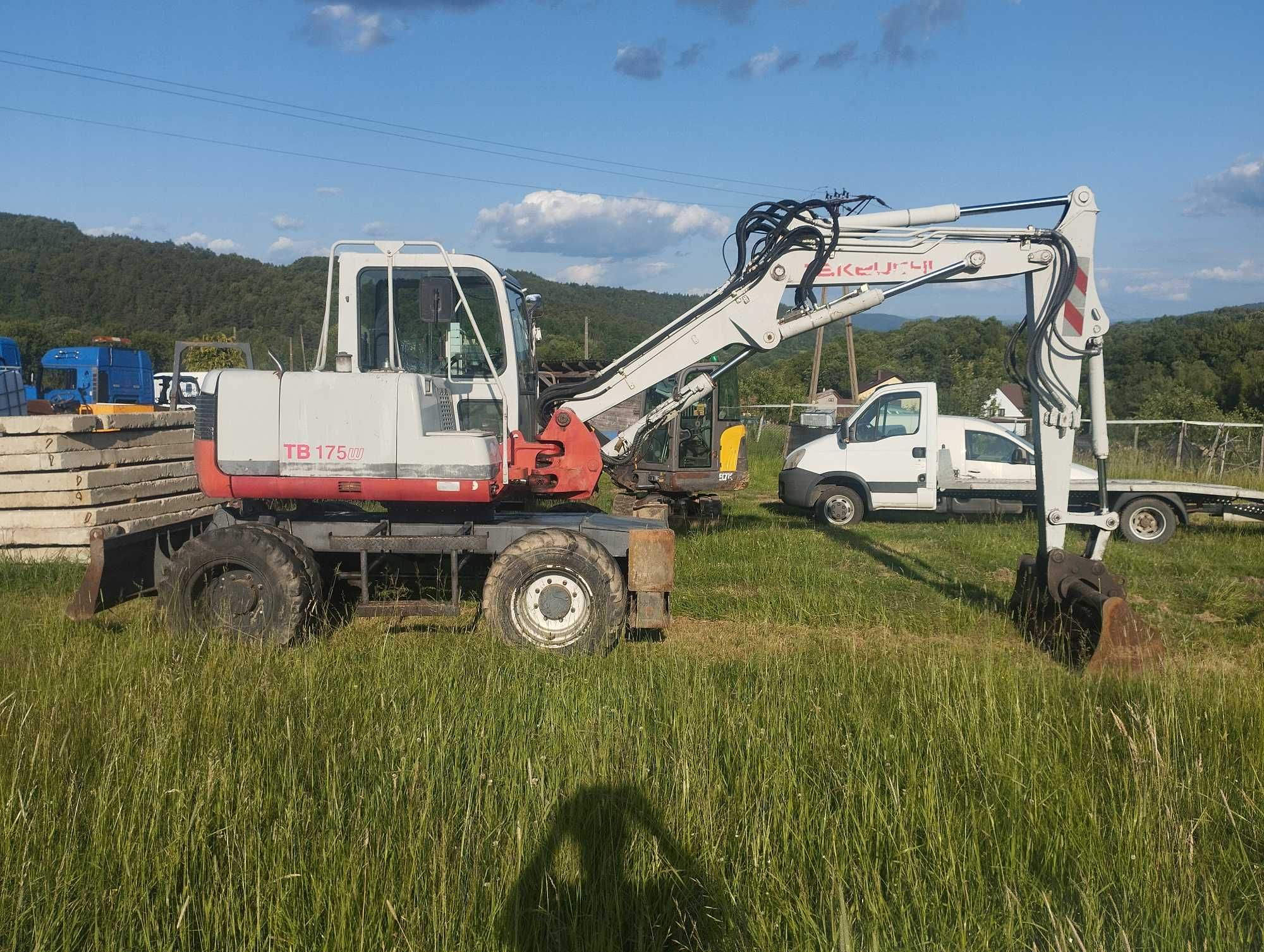 koparka kołowa takeuchi tb175W jcb volvo cat kubota