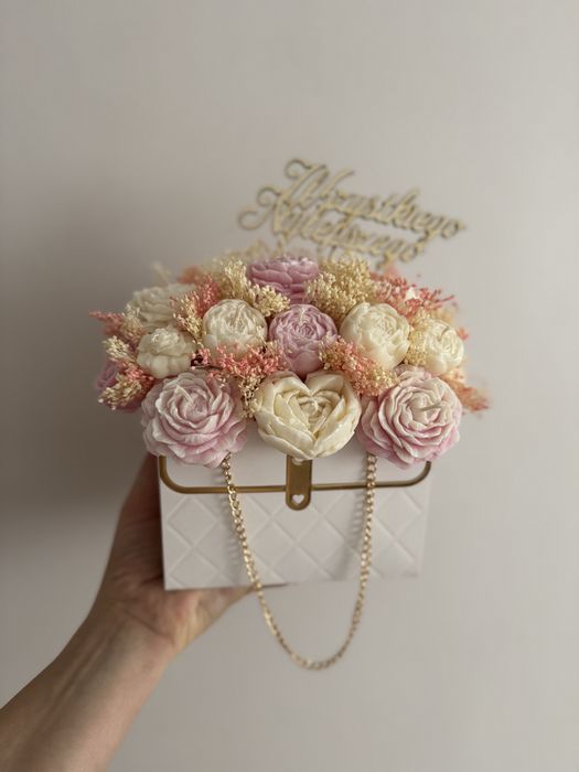 Flower box ze świec