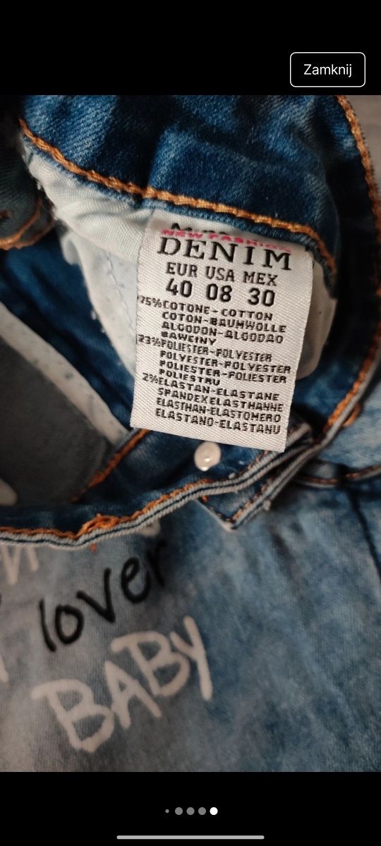 Spodenki damskie z napisami Miss RJ rozmiar 40