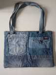 Duża szoperka - upcykling jeans handmade