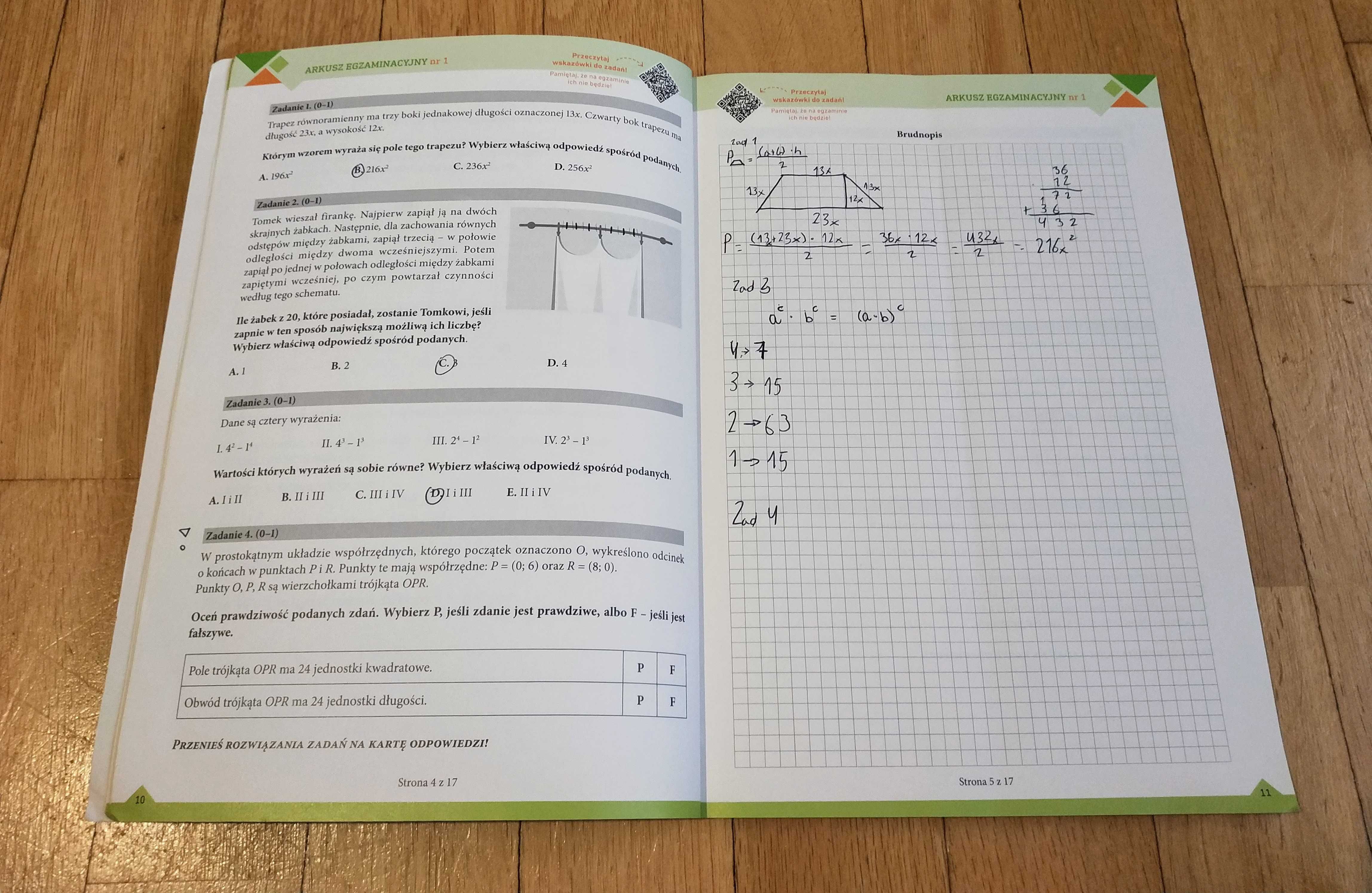 Egzamin Ósmoklasisty na 100%, Arkusze, Matematyka [zeszyt ćwiczeń]