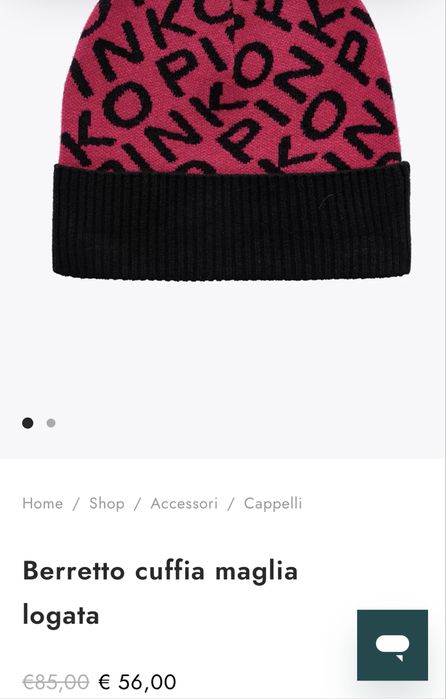 Жіноча шапка Pinko 100% ортгінал