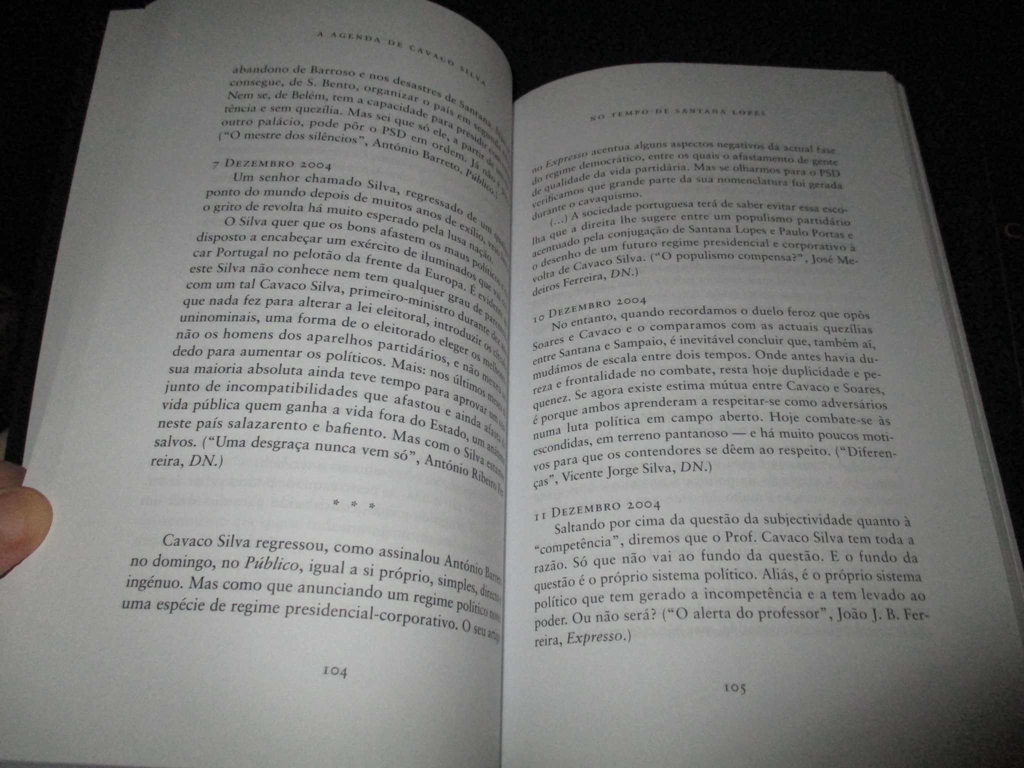 Livro A Agenda de Cavaco Silva Vítor Gonçalves