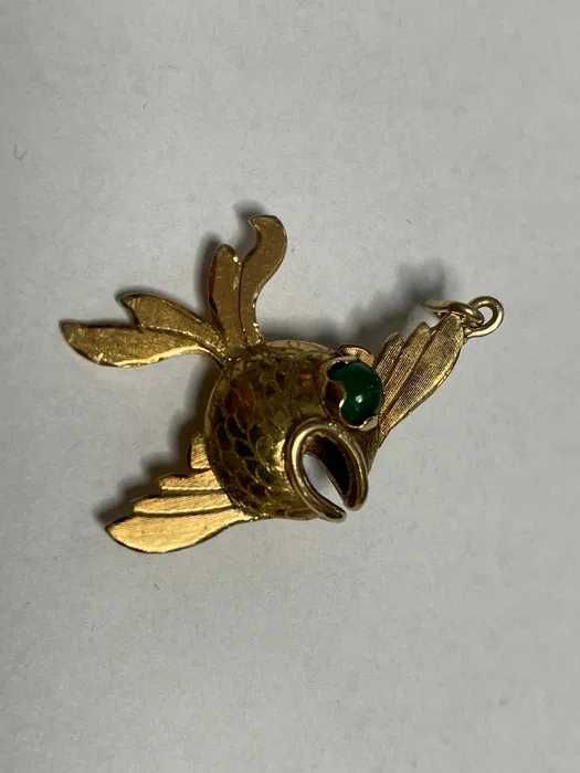 Złota zawieszka wisiorek Ryba Pirania 18kt 3,7g