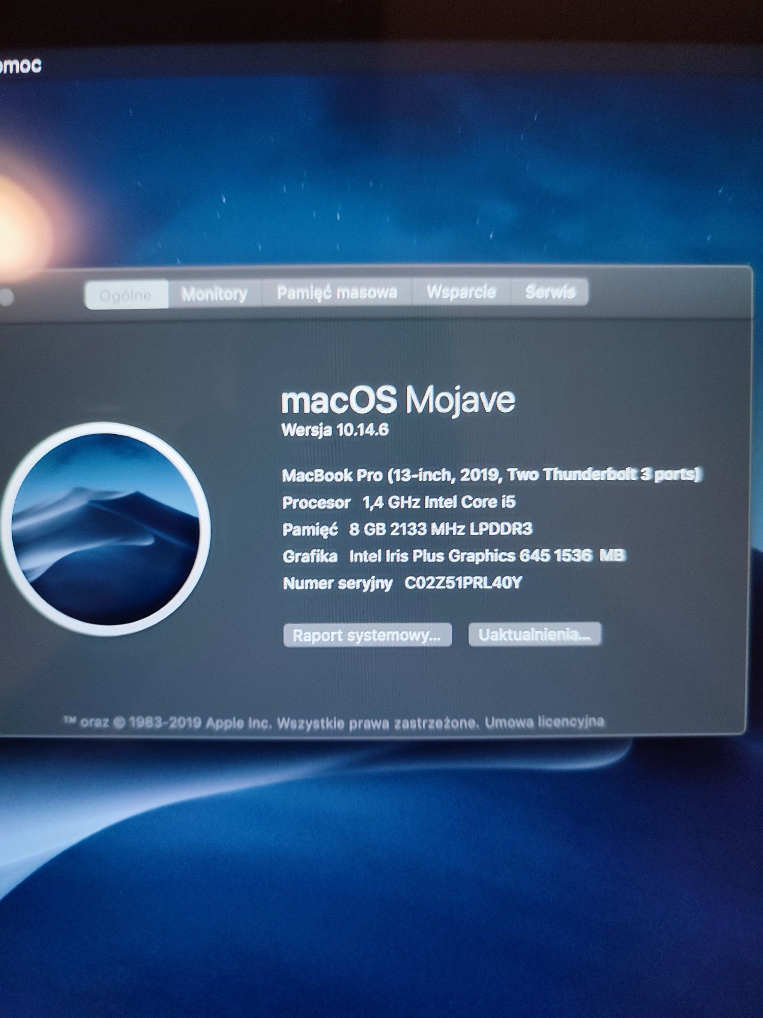 MacBook pro 13  JAK NOWY OPIS {a2159}  Nowe dodatki