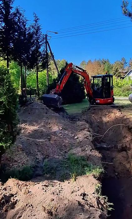 Usługi minikoparka, koparko ładowarką