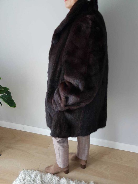 Piękne futro z norek naturalne bogate roz 42/44