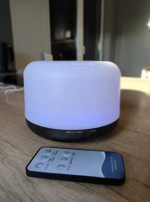 Nawilżacz Powietrza Dyfuzor Zapachowy RGB Lampka Nocna Pilot Aroma