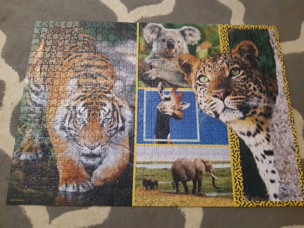 Ekologiczne Puzzle 1000 elementów Animal Planet z recyklingu