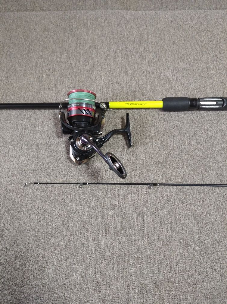 Спинінг 2.51м+котушка Daiwa Ninja LT 4000+шнур Power Pro