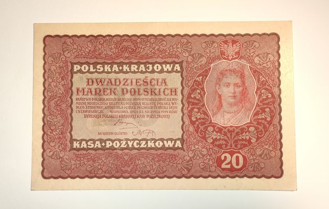 20 złotych 1919 Stan 1-/2+
