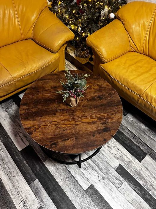 Стол кофейный в стиле лофт 88×88