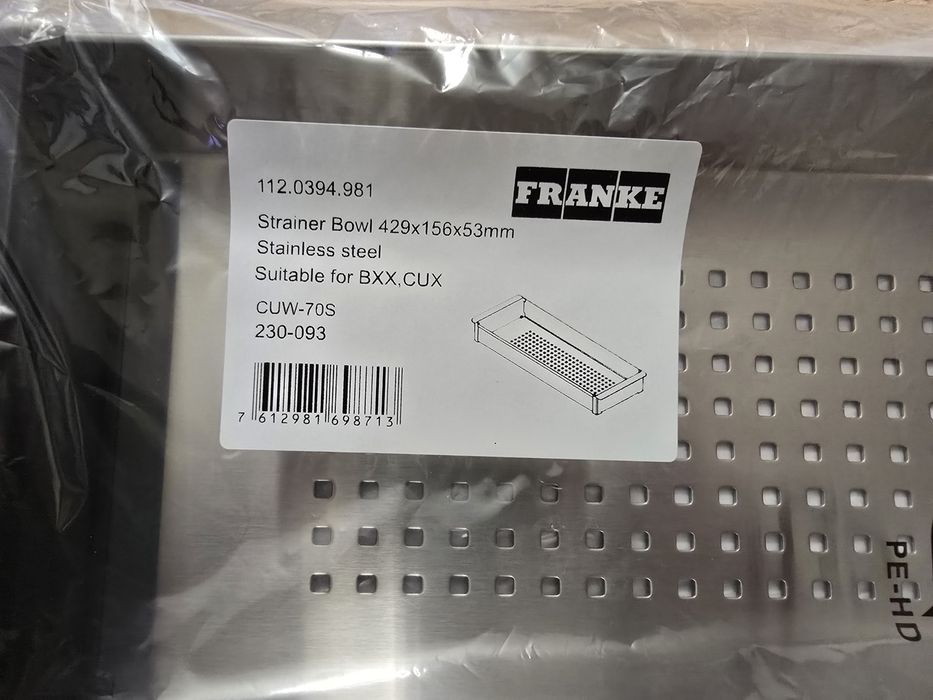 Wkładka ociekowa że stali nierdzewnej Franke 112.0394.981
