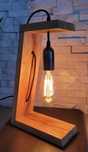 Lampa Nocna Dębowa Ręcznie Robiona (Loft, Drewno, Edison)