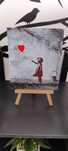 Obraz 3D hueforge" Dziewczynka z Balonikiem" ,street art, Banksy