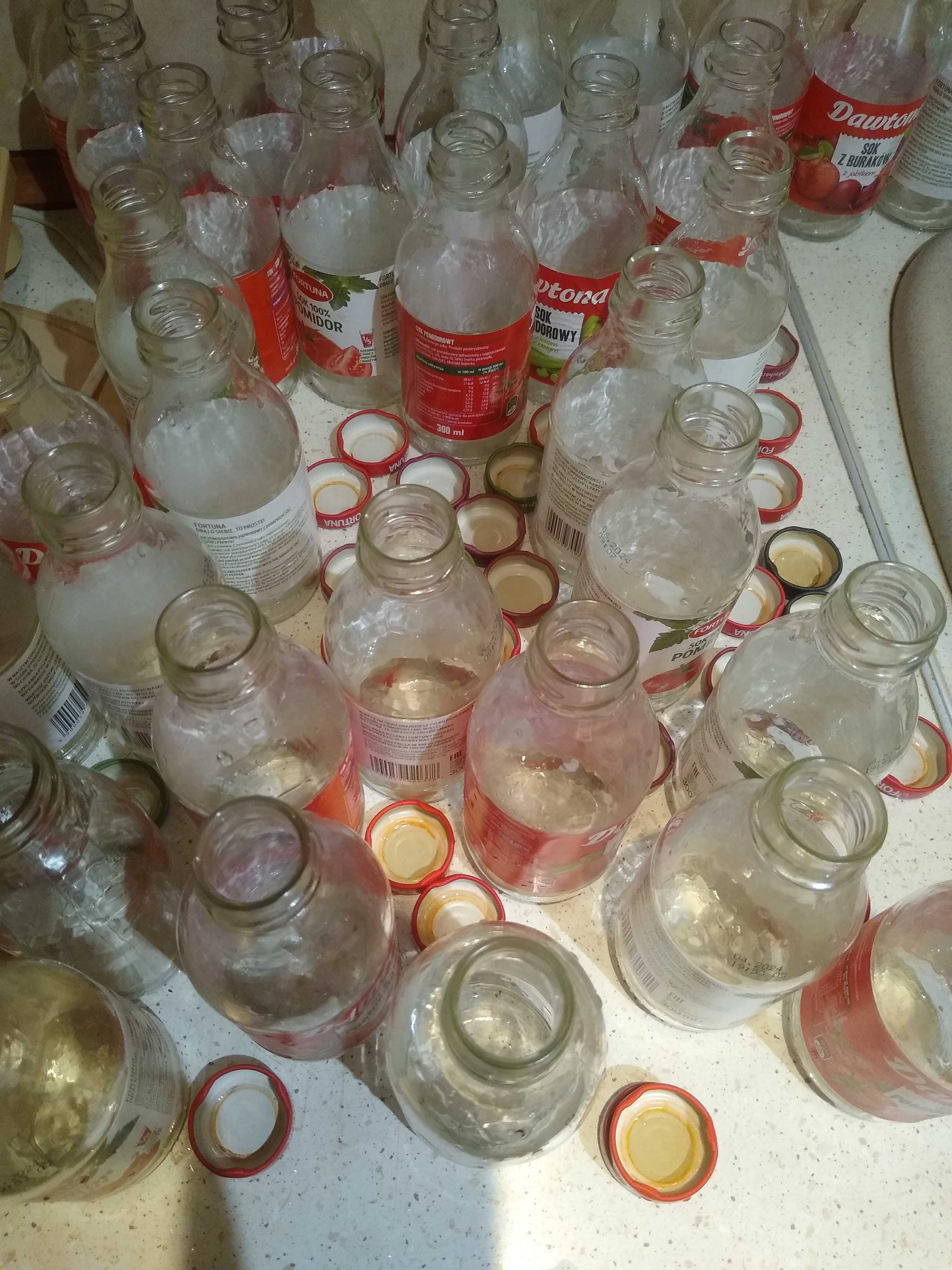 Butelka szklana umyta 0,3l na soki, przeciery