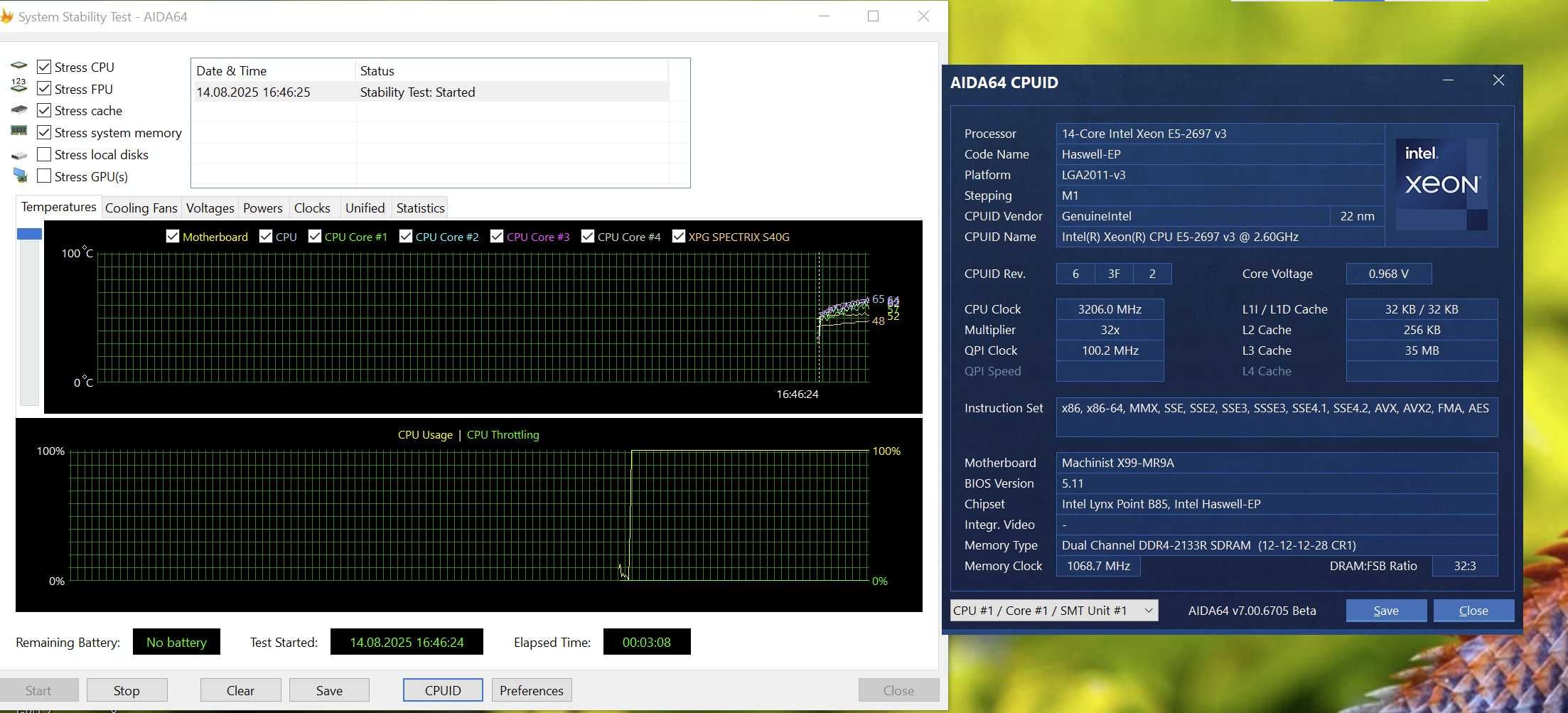 потужний сет X99 Intel 14ядер\28пот 3.6ГГц+ плата+ 32ГБ DDR4+ водянка.