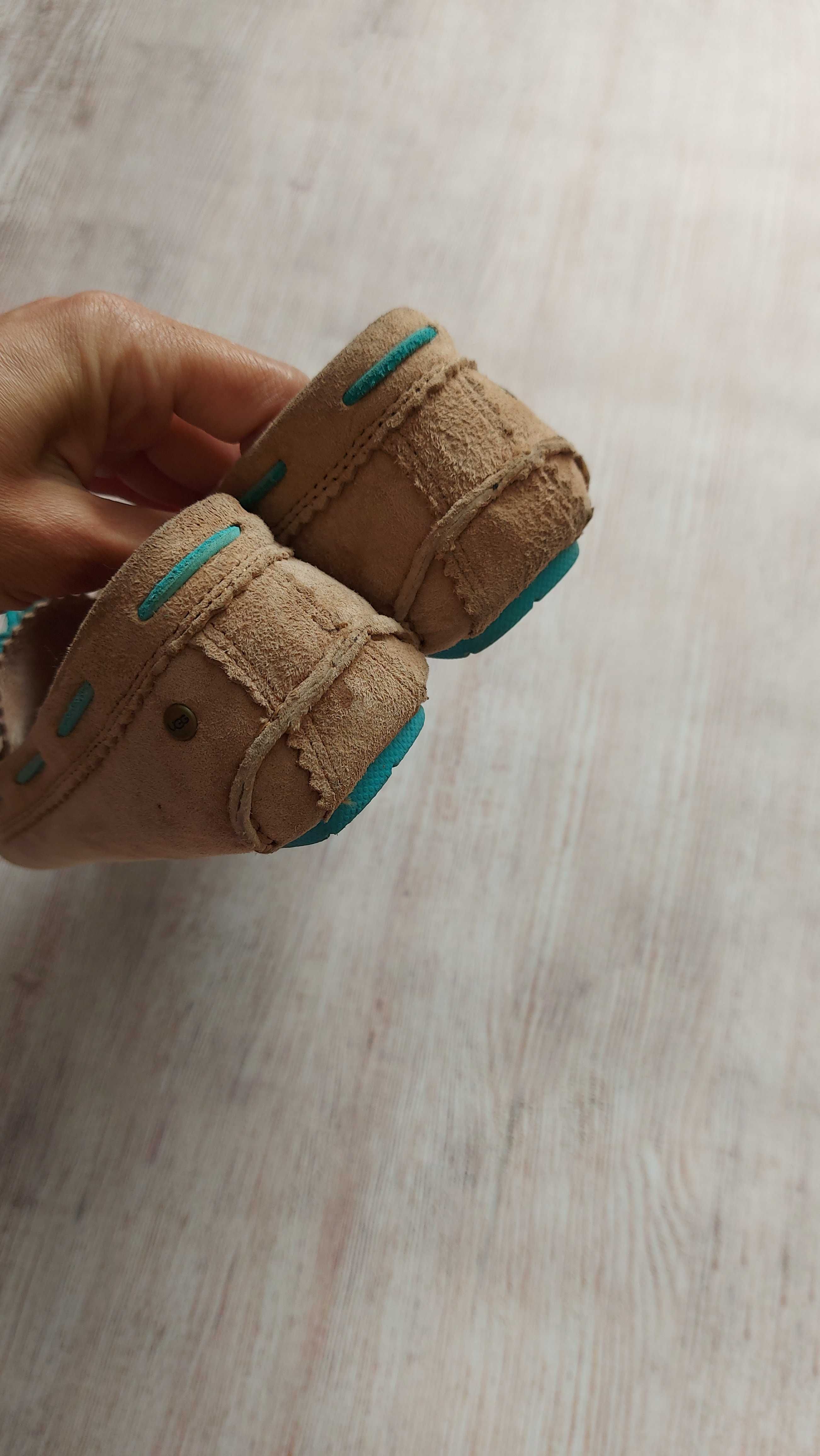 Ugg угги кожаные замшевые туфли мокасины топсайдеры