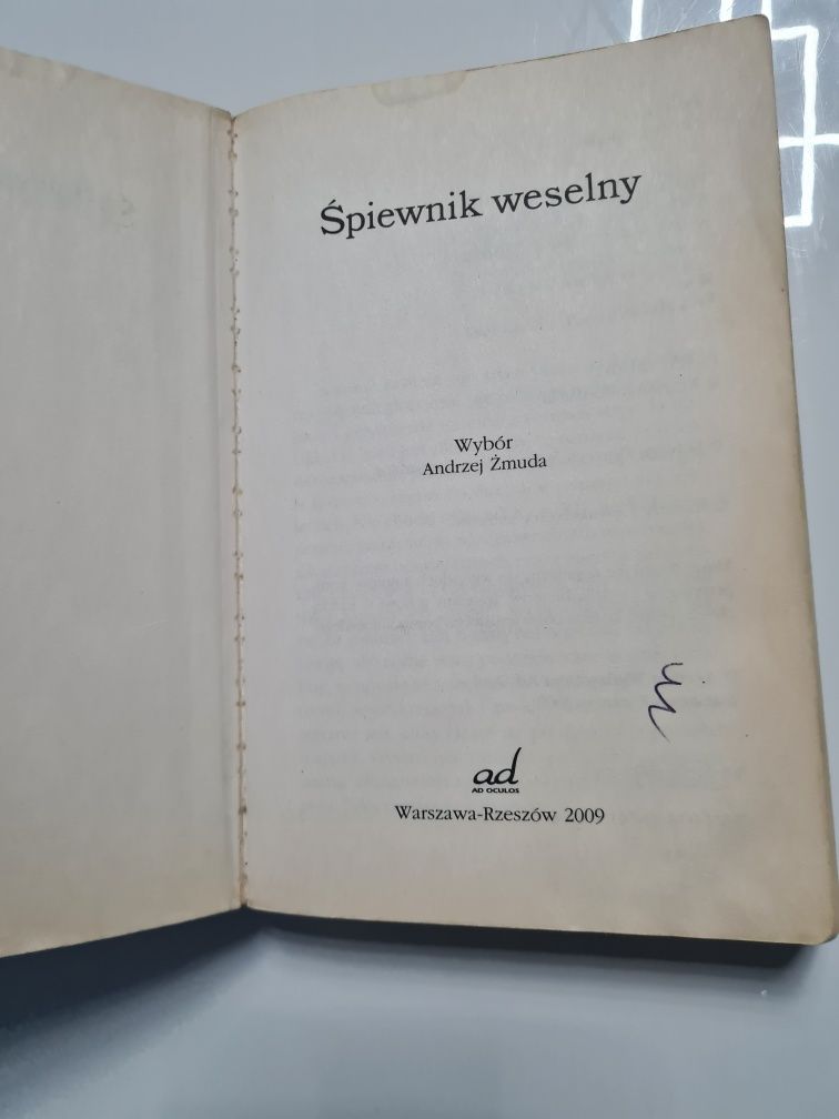 Śpiewnik weselny Andrzej Żmuda wydanie 2009