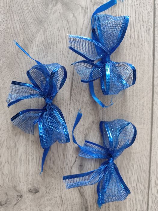 Новорічні банти, бантики на ялинку, новорічний декор, банти