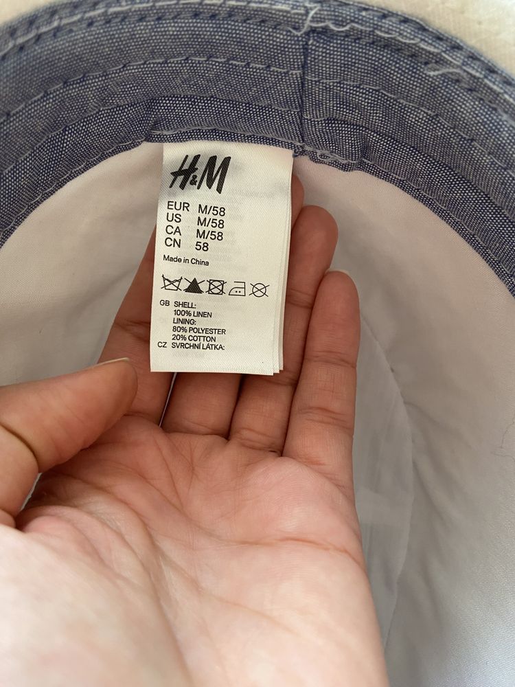 Biały kapelusz męski H&M M/58