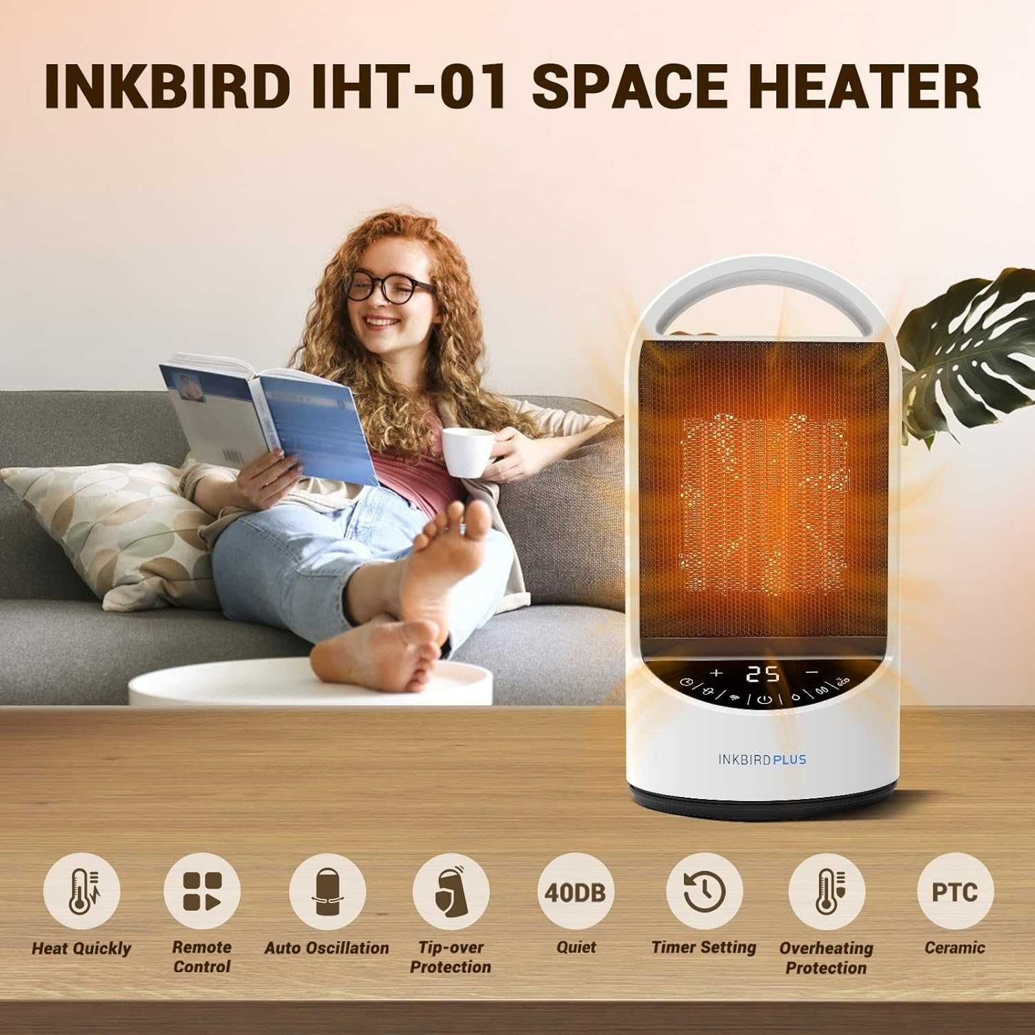 INKBIRD Plus WiFi termowentylator sterowany za pomocą aplikacji i LED
