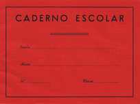 Caderno escolar antigo - anos 50