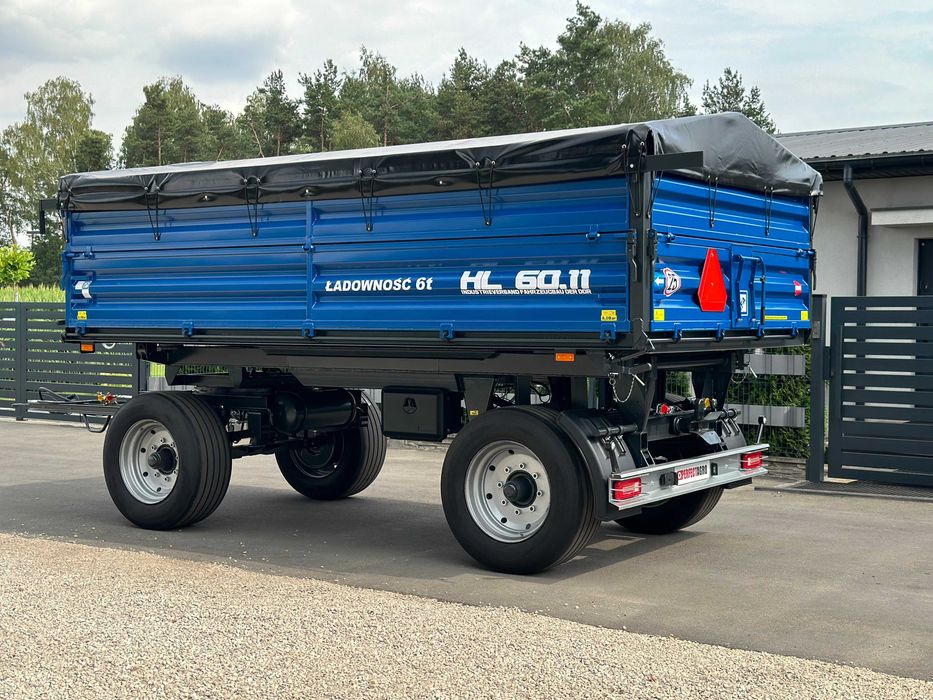 19Przyczepa Rolnicza HL HW 3 Stronny Wywrot 6011 HW 8011 Ładowność 6 T