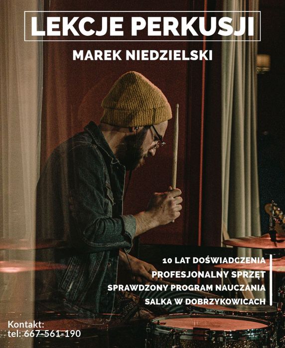 Lekcje gry na perkusji – Dobrzykowice, gm. Czernica, okolice Wrocławia