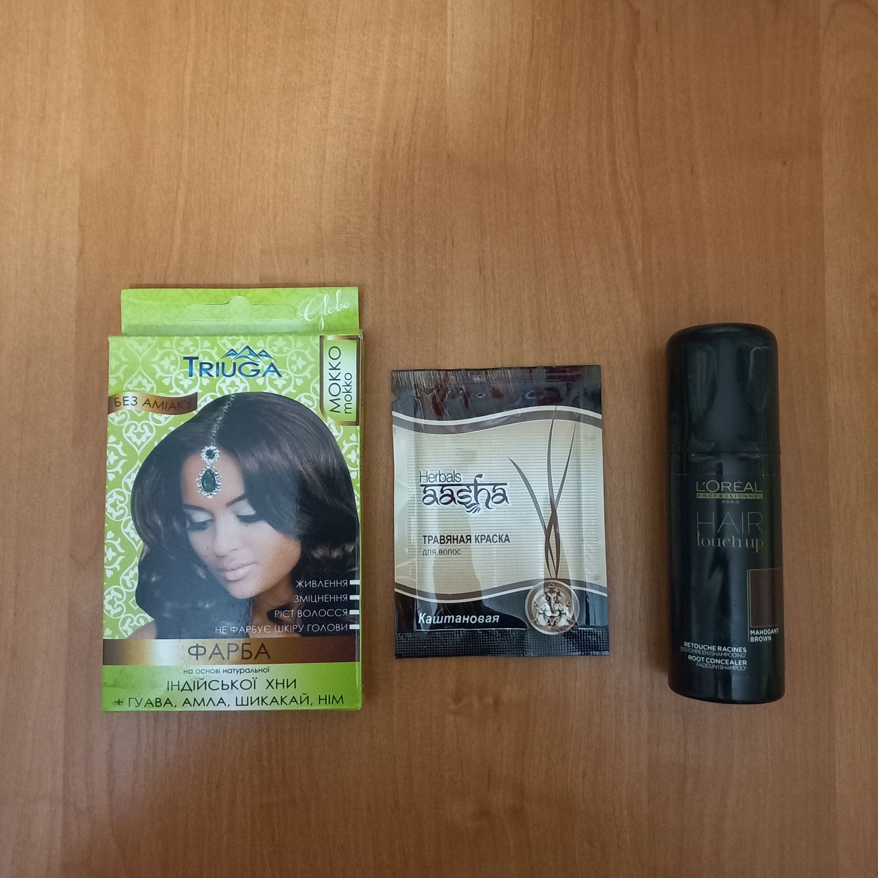 Фарби для волосся Triuga, Loreal, Aasha
