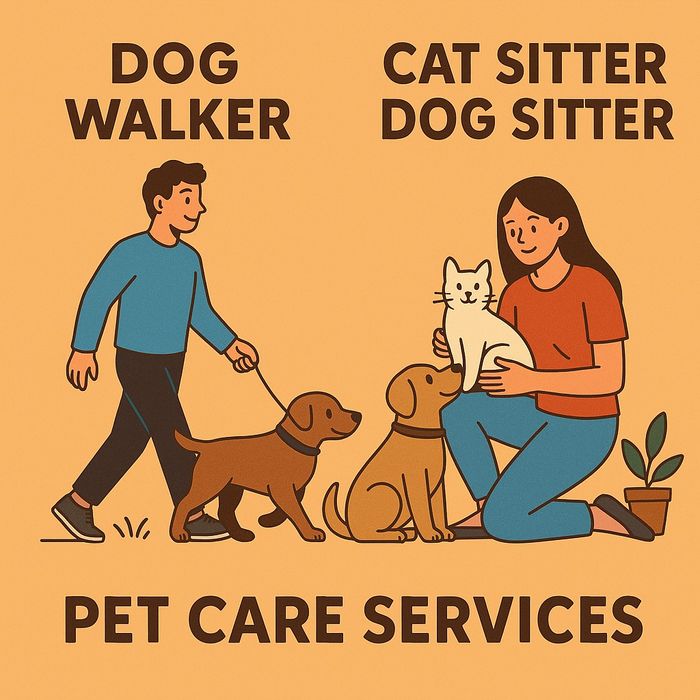 Passeio de cão/ cuidadores de gatos