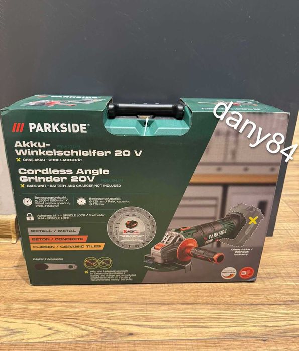 PARKSIDE Akumulatorowa szlifierka kątowa 20V
