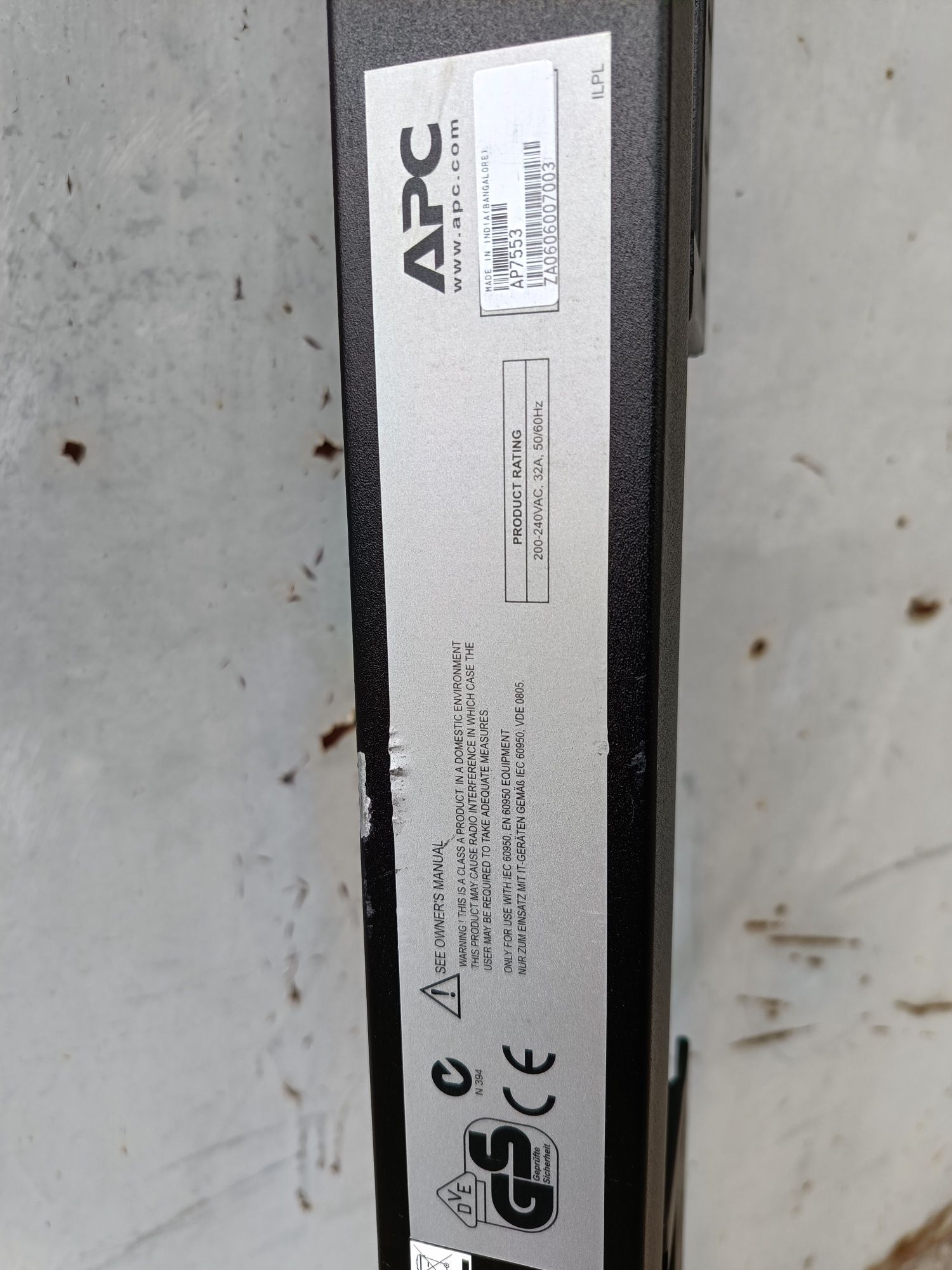 Блок розеток ПДУ APC Basic rack PDU AP7553