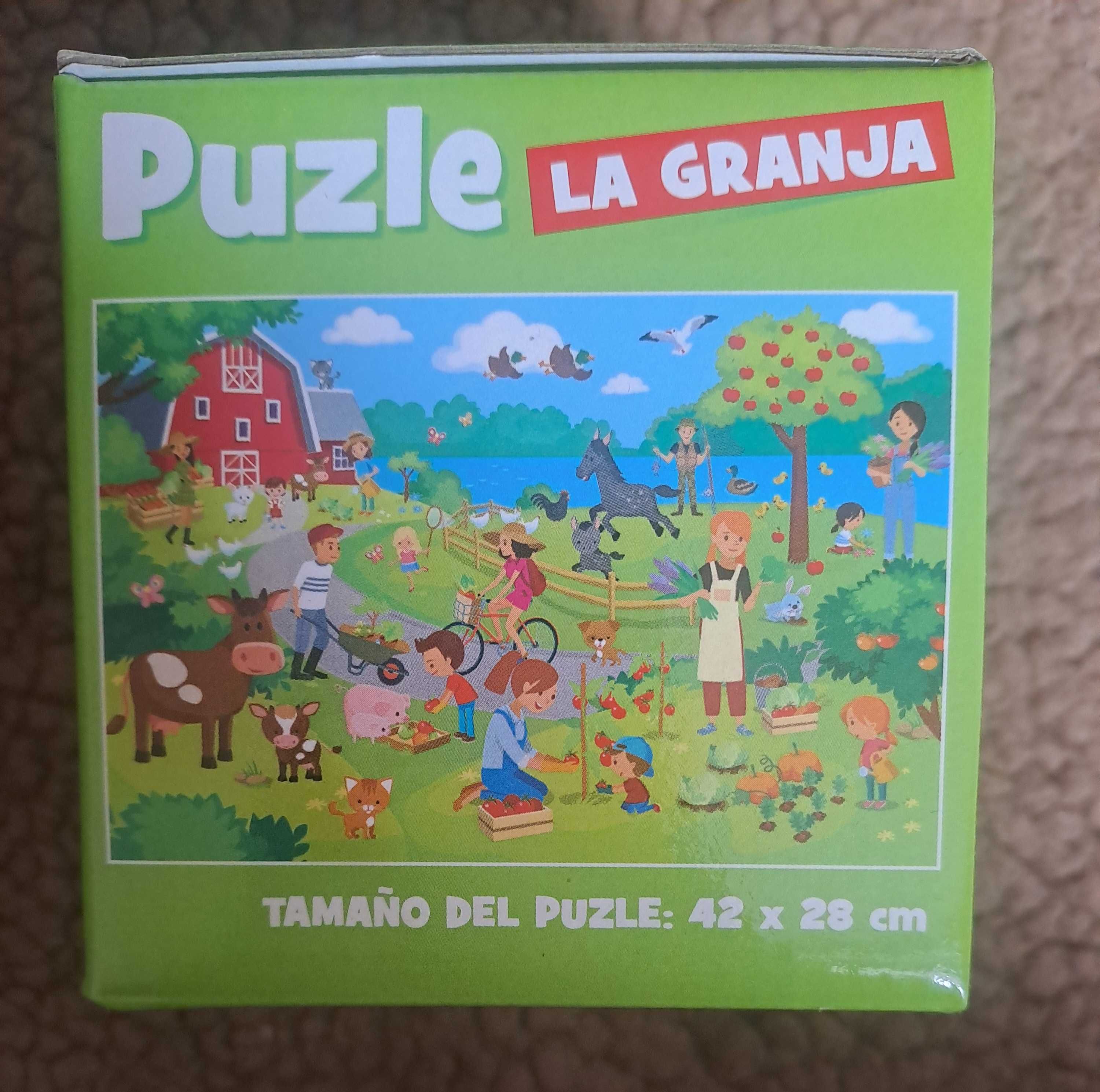 Hiszpański Puzzle dla dzieci Farma